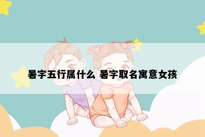 暑字五行属什么 暑字取名寓意女孩