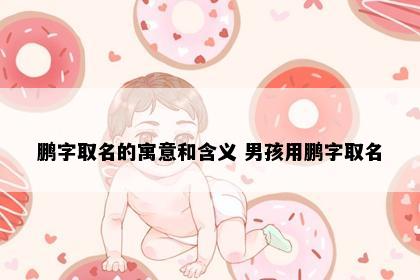 鹏字取名的寓意和含义 男孩用鹏字取名